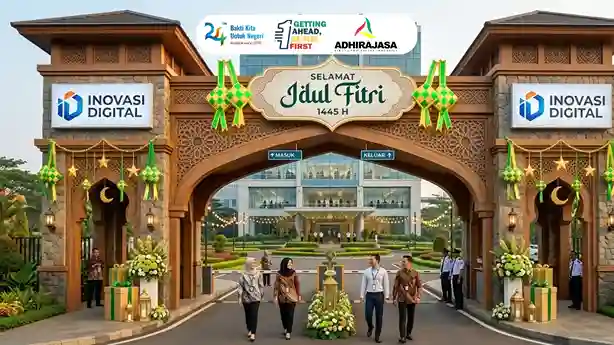 dekorasi lebaran kantor